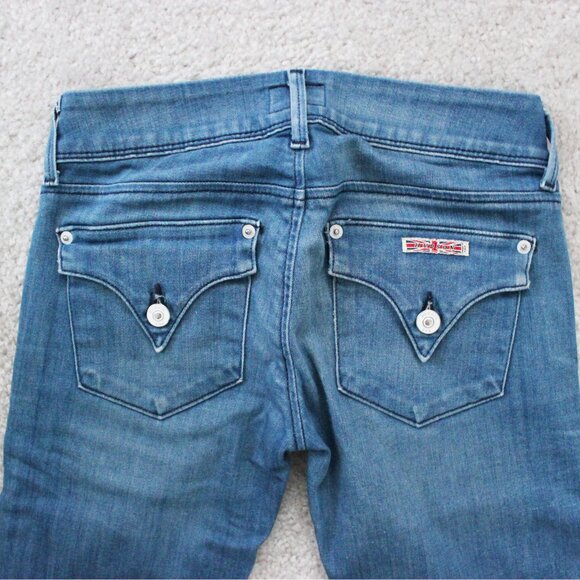 Hudson Collin Low Rise Skinny Leg Crop Ankle Denim Jeans w/ Flap Pockets, Sz 24 - Picture 6 of 12